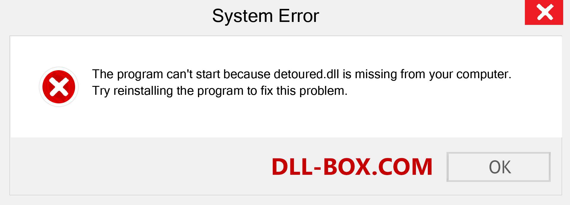  detoured.dll file is missing?. Download for Windows 7, 8, 10 - Fix  detoured dll Missing Error on Windows, photos, images