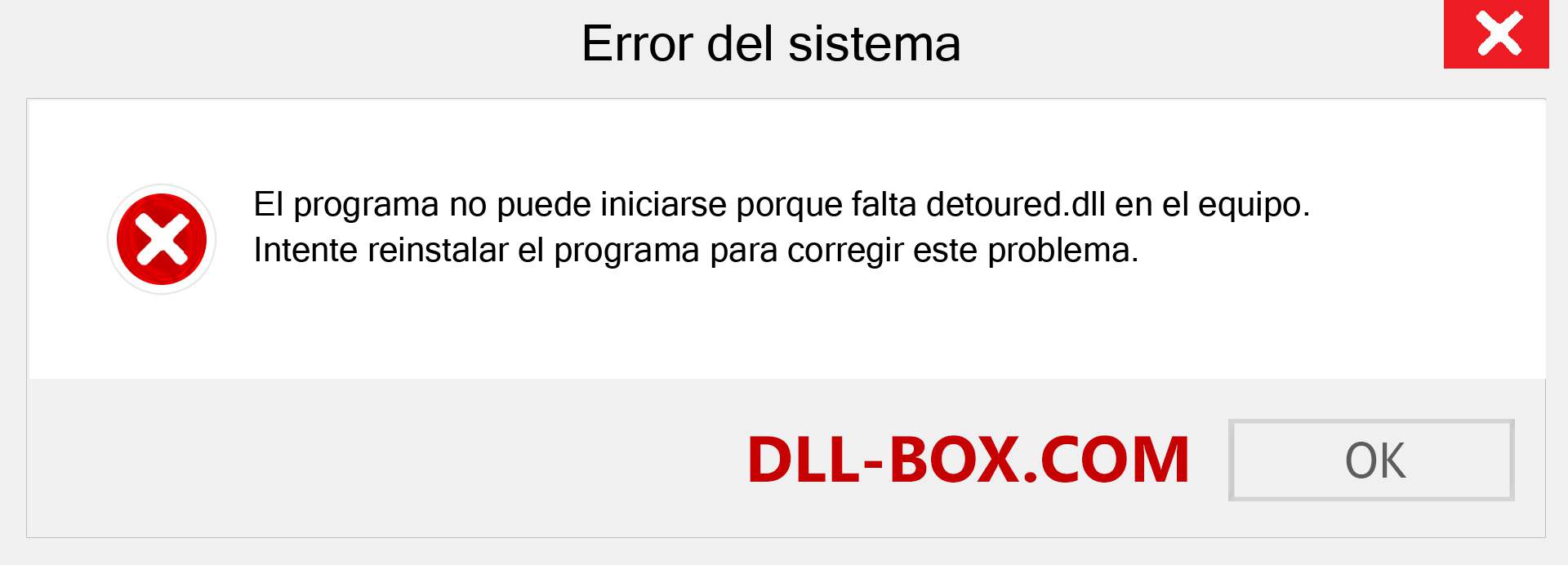 ¿Falta el archivo detoured.dll ?. Descargar para Windows 7, 8, 10 - Corregir detoured dll Missing Error en Windows, fotos, imágenes