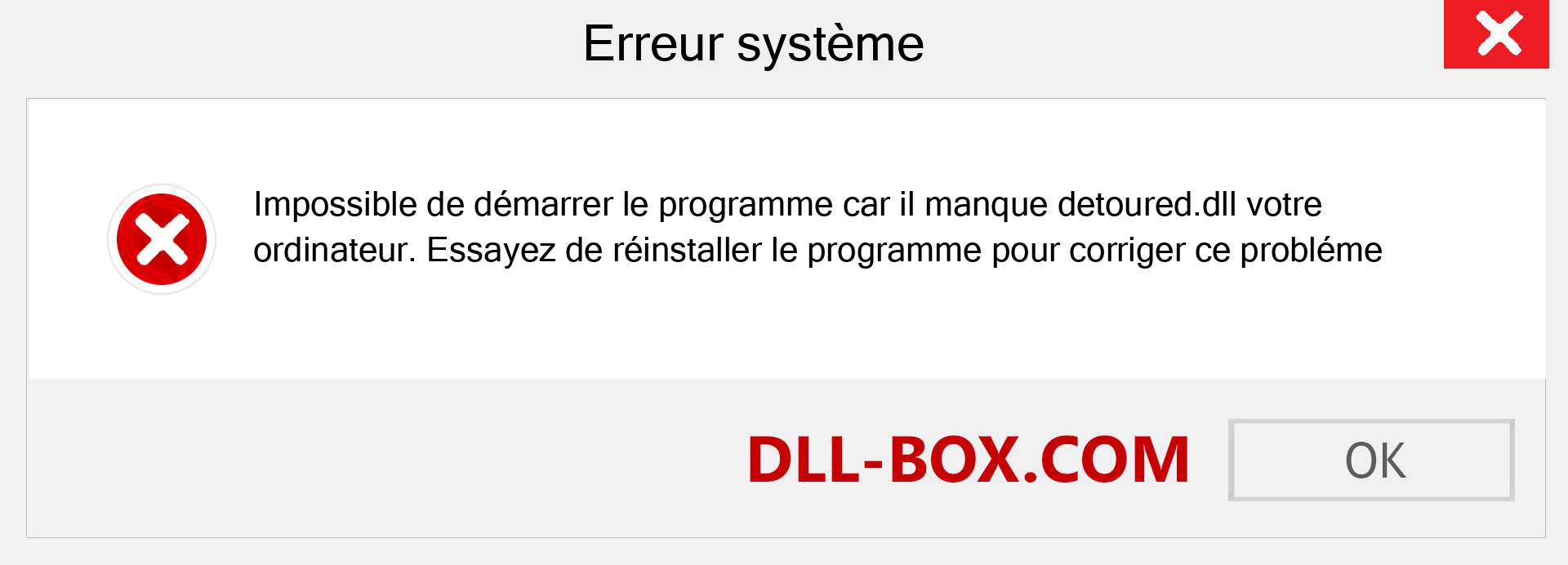 Le fichier detoured.dll est manquant ?. Télécharger pour Windows 7, 8, 10 - Correction de l'erreur manquante detoured dll sur Windows, photos, images